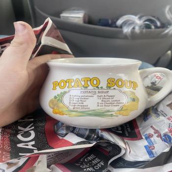 Vintage potato soup mug