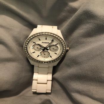 white fossil watch
