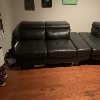 2-PC Faux Leather Couch Set