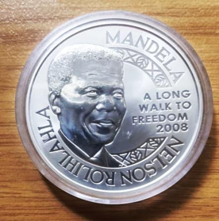 2008 Nelson Mandela Silver Medallion 1oz