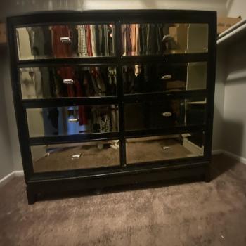 Black Smokey Mirrored Dresser