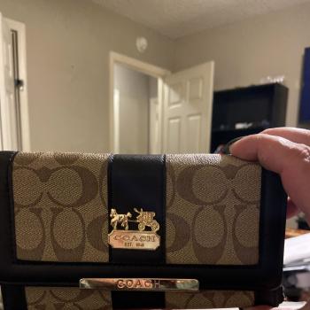 fake coach wallet