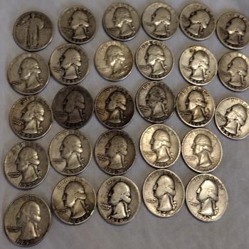 Col quaters from 1926 to1963  Lot of 28 quaters