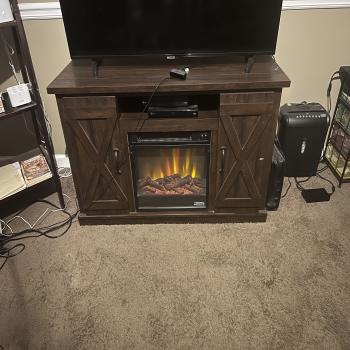 Lorraine TV Stand with Fire pl