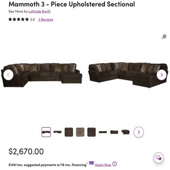 Mammoth Sectional - 3 Piece 