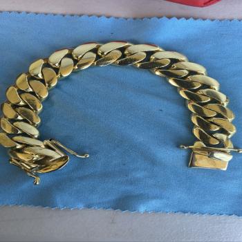 14k gold cubin bracelet 