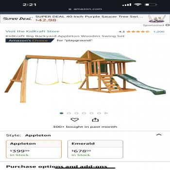 kidkraft backyard swing set