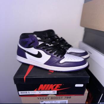  Jordan 1 court purple 