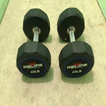 Two 40lbs dumbbells 