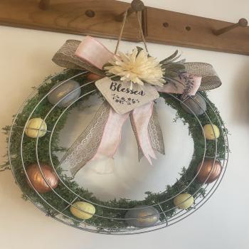 country egg wreath 