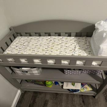 crib and changing table 