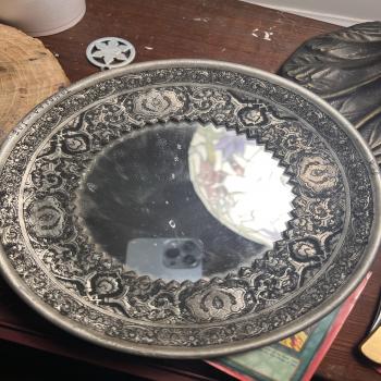 handmade real silver mirror