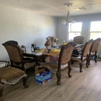 Dining table and chairs