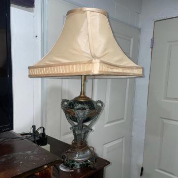 Antique French marble  lamp 
