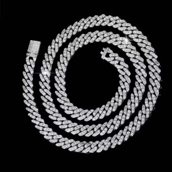 silver Cuban chain link