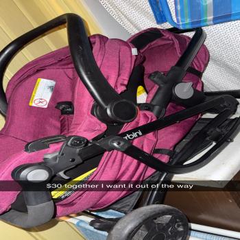 car seat and stroller