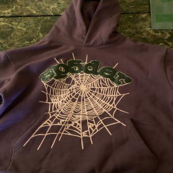purple Sp5der hoodie mens med