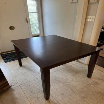 wood dining table w/ leaf