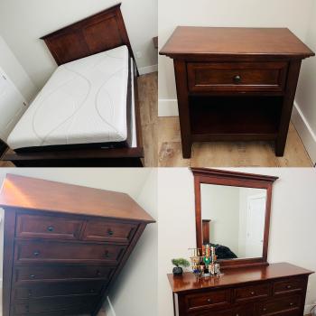 Medium Brown Wood Bedroom Set