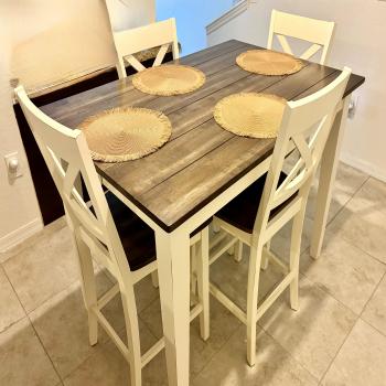 Dinning Set Wood Farmhouse 